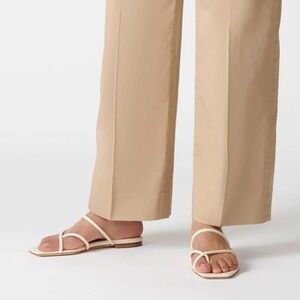 Aeyde Mina Strappy Leather Slide Sandals in Green - NWT